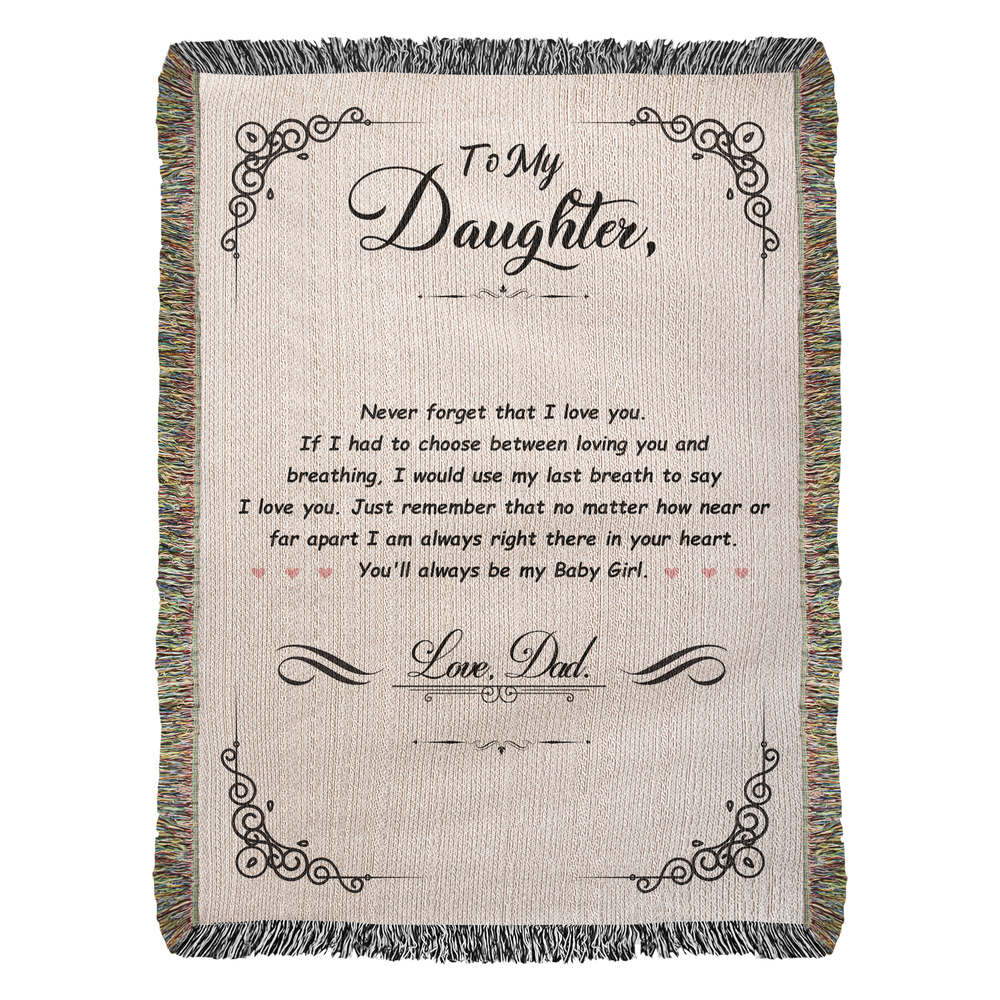 My Baby Girl - Heirloom Woven Blanket
