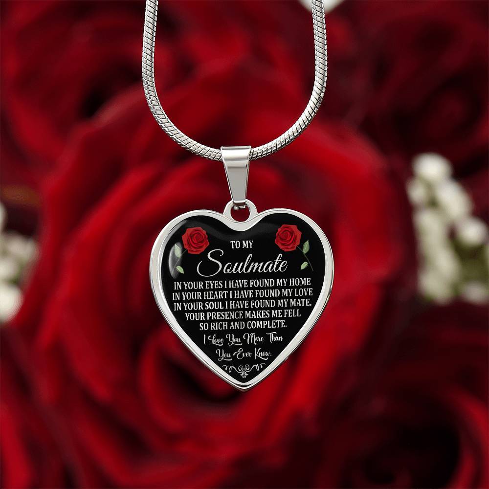 TO MY SOULMATE COMPLETE HEART NECKLACE GIFT SET
