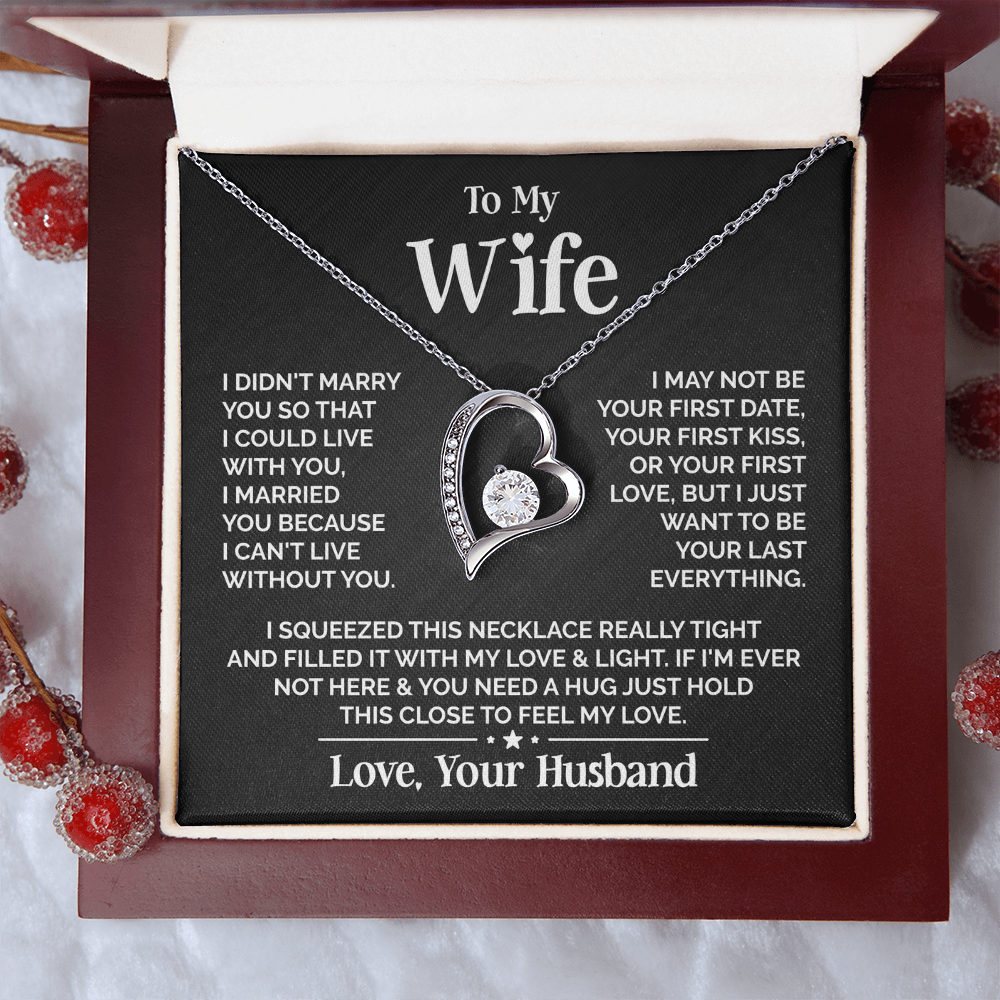 TO MY WIFE FIRST LOVE FOREVER LOVE NECKLACE GIFT SET