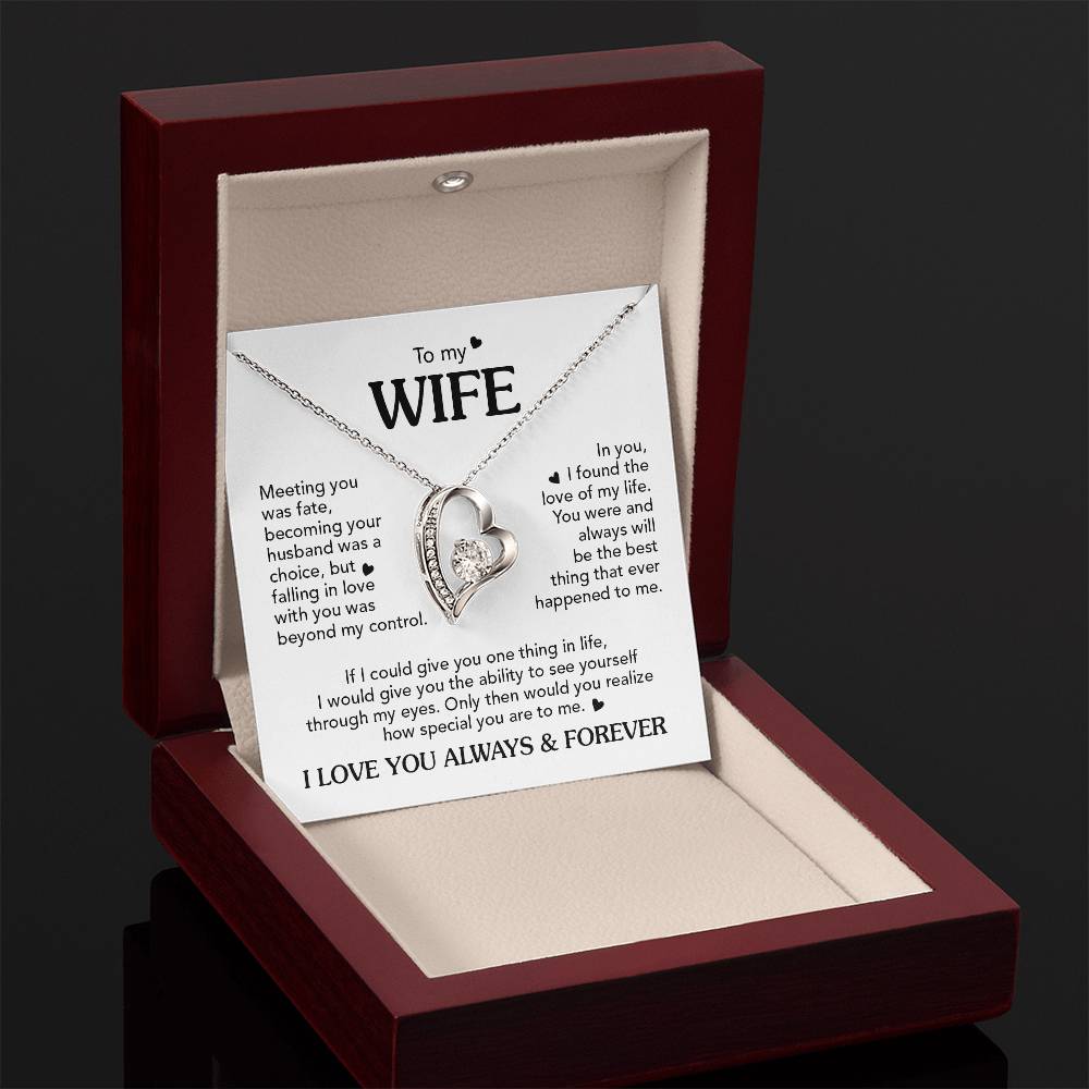 TO MY WIFE CHOICE FOREVE LOVE NECKLACE