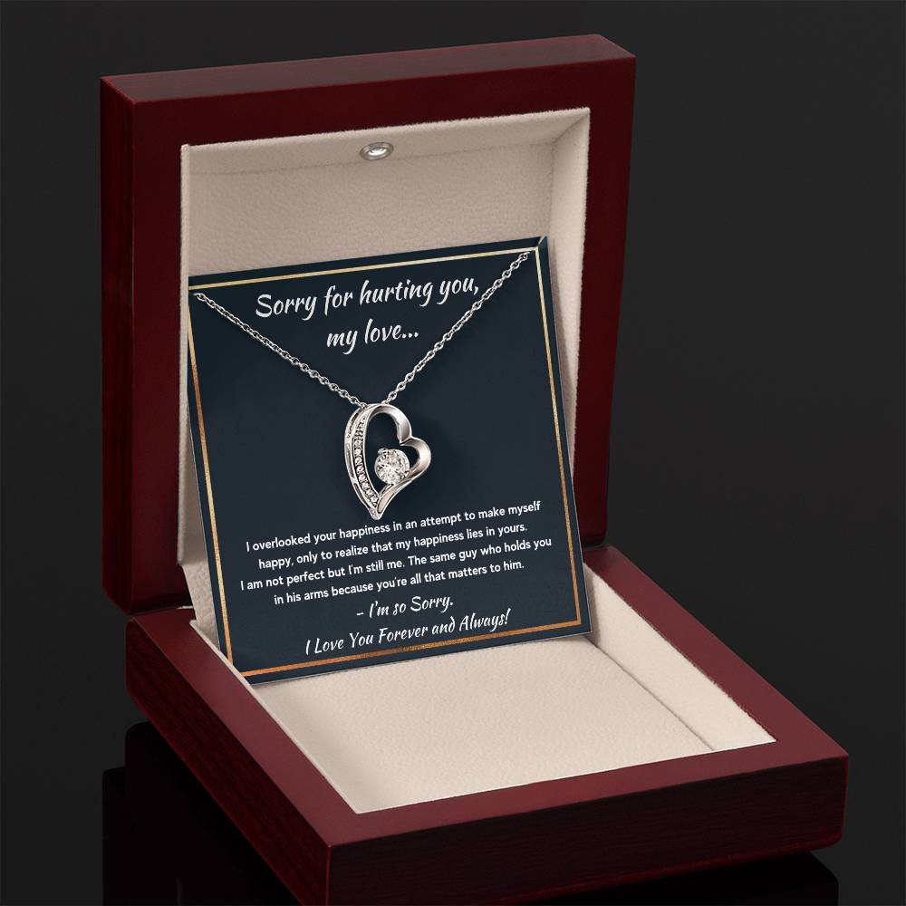 I'M SORRY HAPPINESS FOREVER LOVE NECKLACE GIFT SET