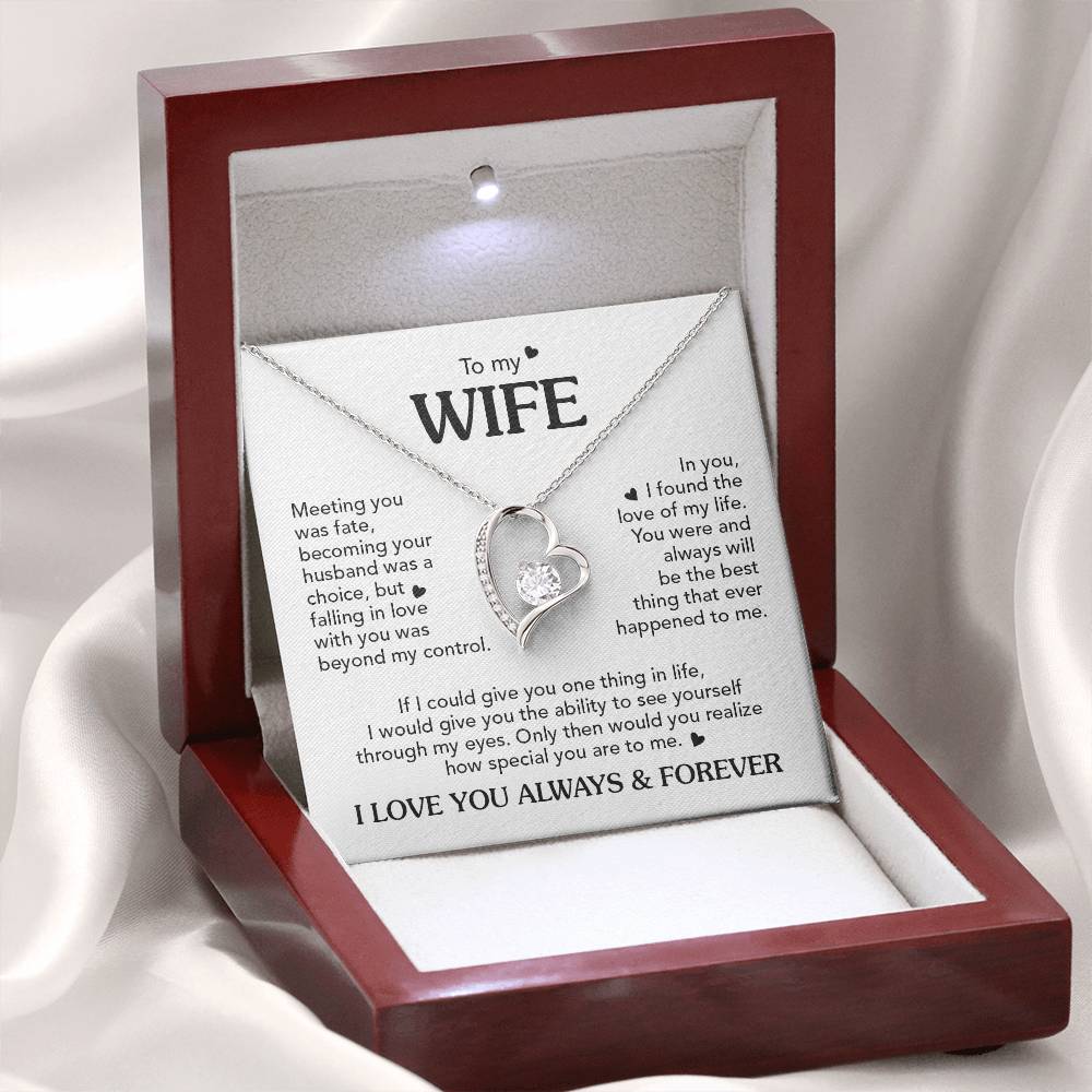 TO MY WIFE CHOICE FOREVE LOVE NECKLACE