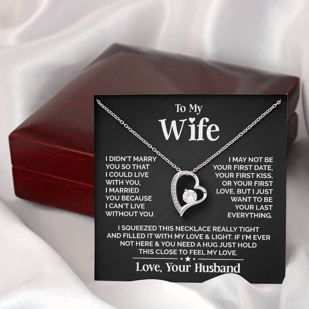 TO MY WIFE FIRST LOVE FOREVER LOVE NECKLACE GIFT SET