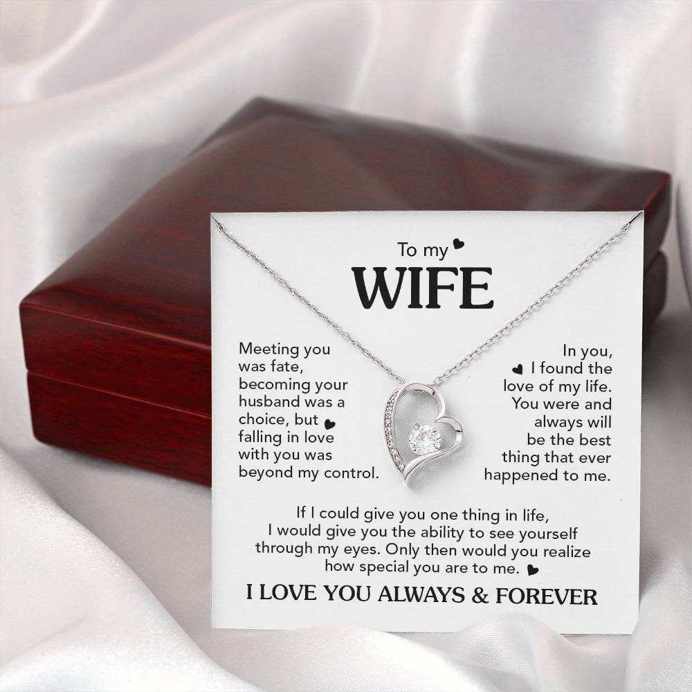 TO MY WIFE CHOICE FOREVE LOVE NECKLACE