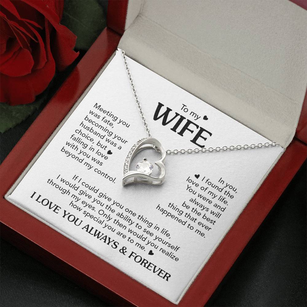 TO MY WIFE CHOICE FOREVE LOVE NECKLACE