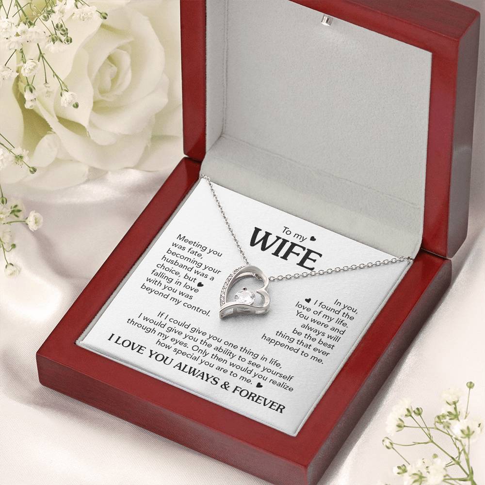 TO MY WIFE CHOICE FOREVE LOVE NECKLACE