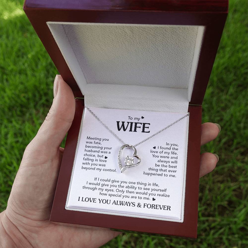 TO MY WIFE CHOICE FOREVE LOVE NECKLACE