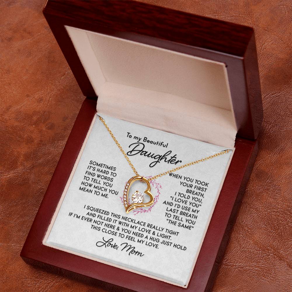 To My Daughter Last Breath Necklace