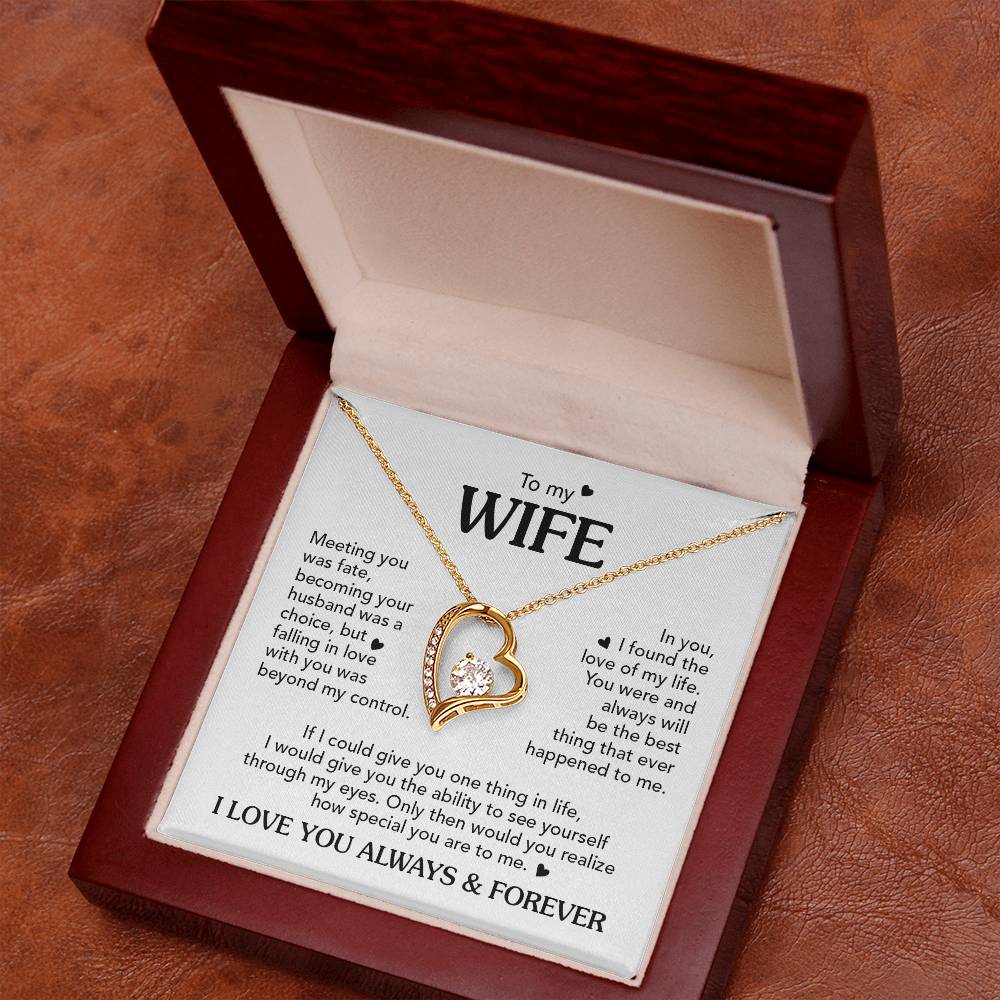 TO MY WIFE CHOICE FOREVE LOVE NECKLACE