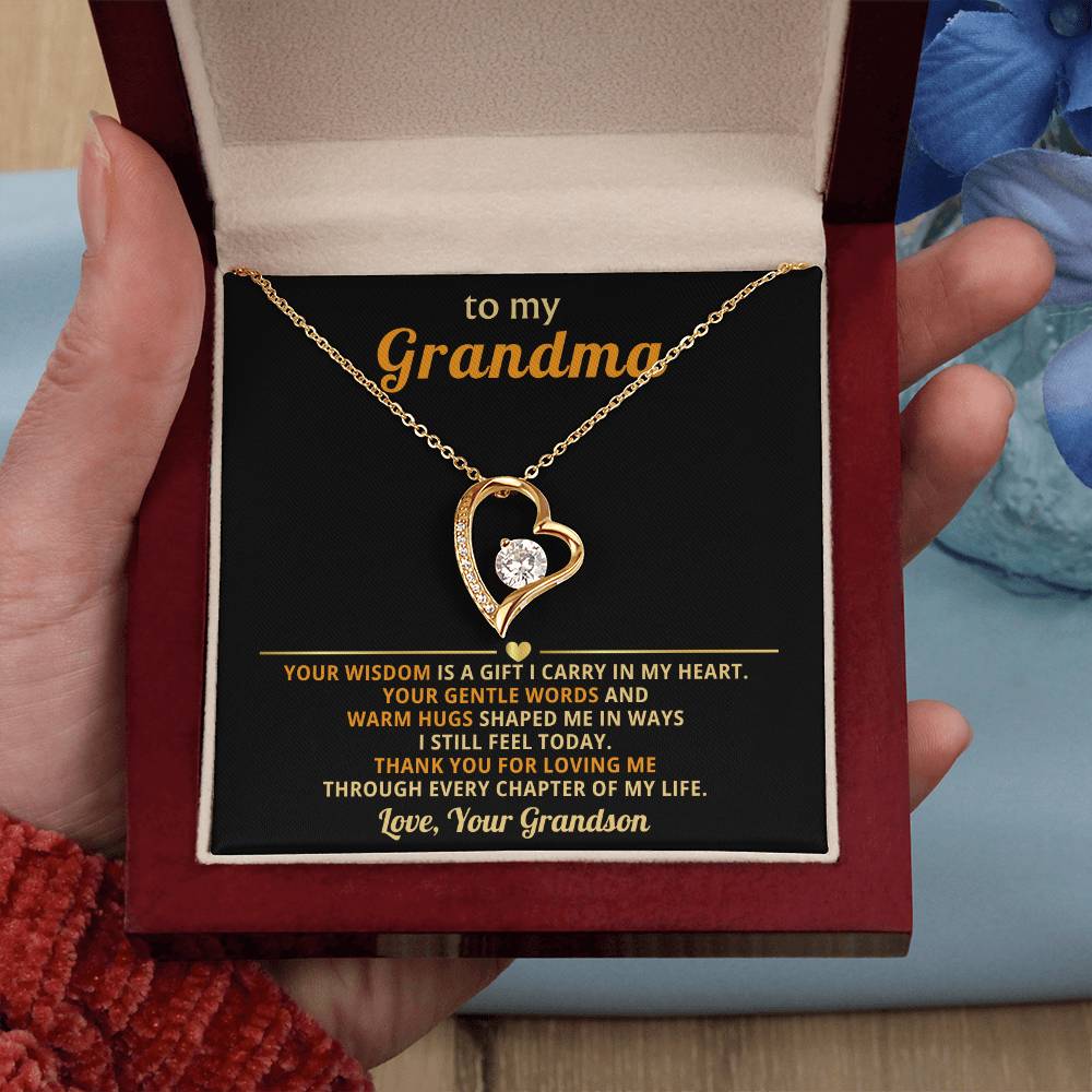To my Grandma, your wisdom is a gift I carry in my heart - From Grandson