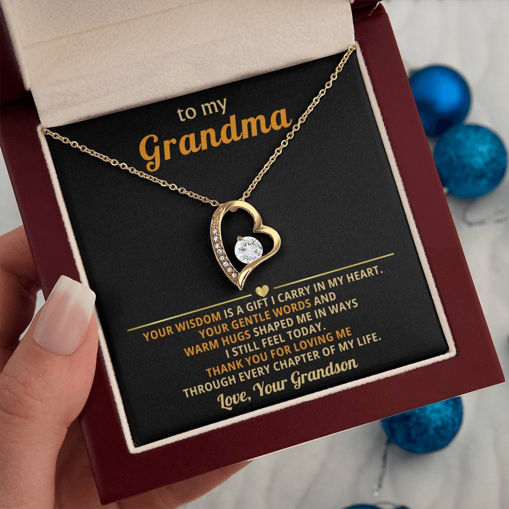 To my Grandma, your wisdom is a gift I carry in my heart - From Grandson
