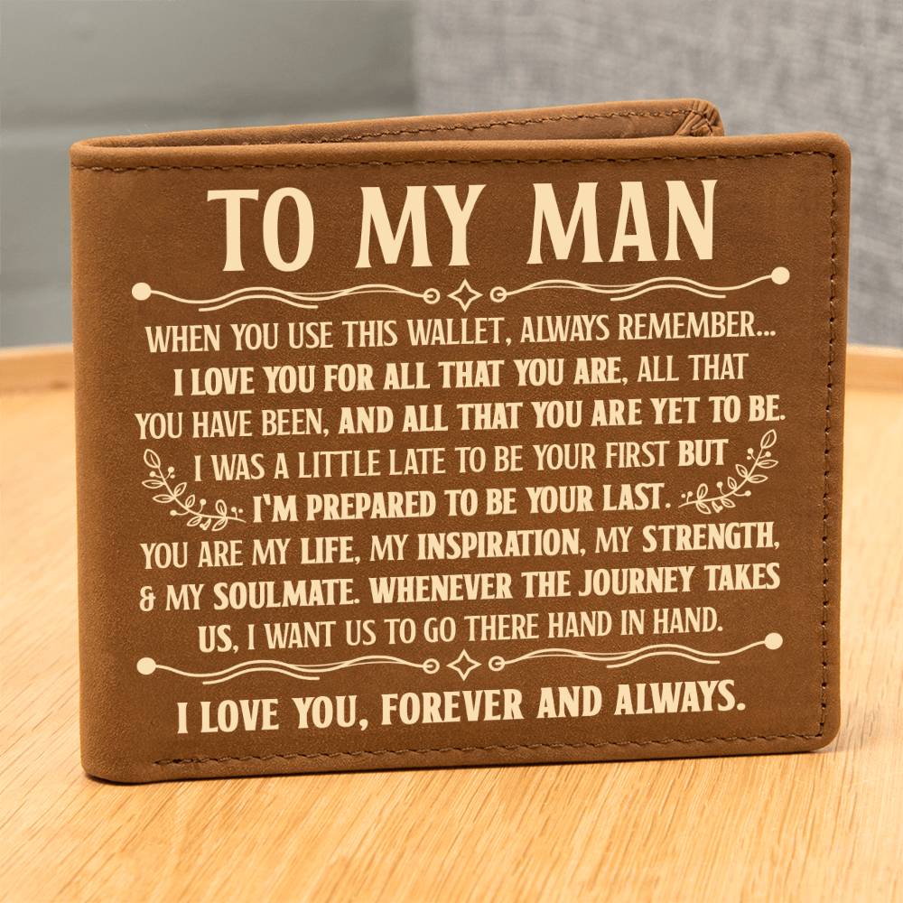 TO MY MAN INSPIRATION YELLOW LEATHER WALLET
