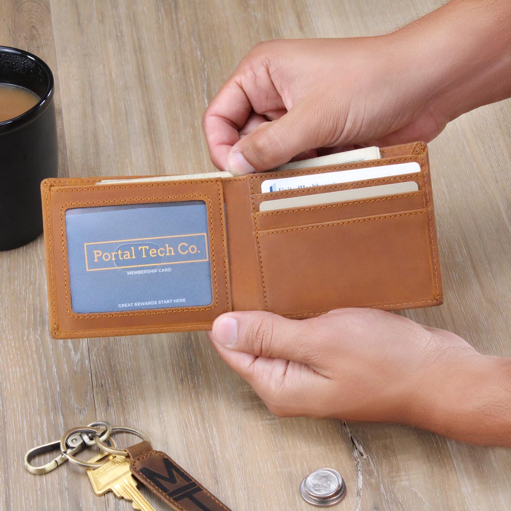 TO MY SON SKIES BLACK LEATHER WALLET