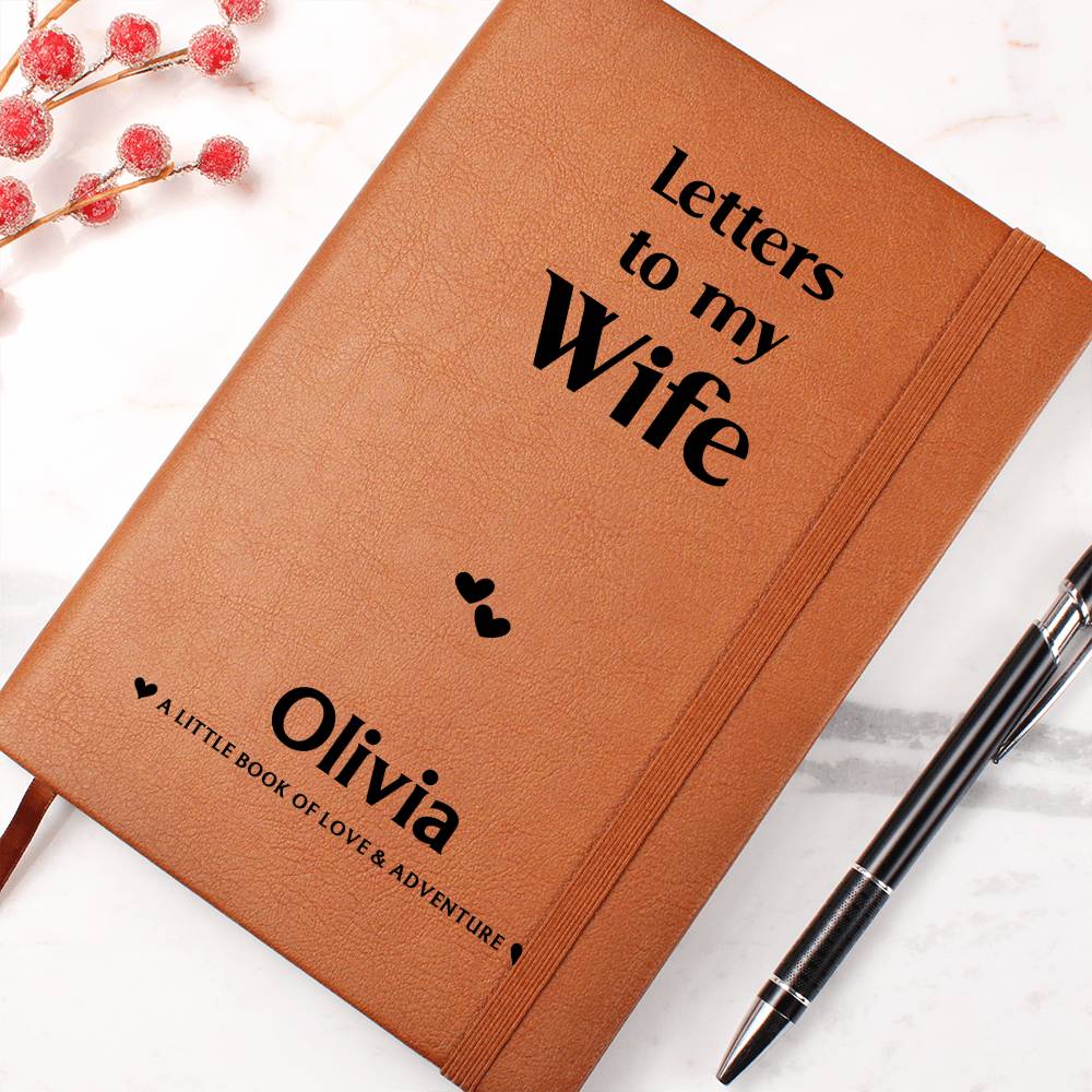 TO MY WIFE JOURNAL PERSONALIZED - NEW