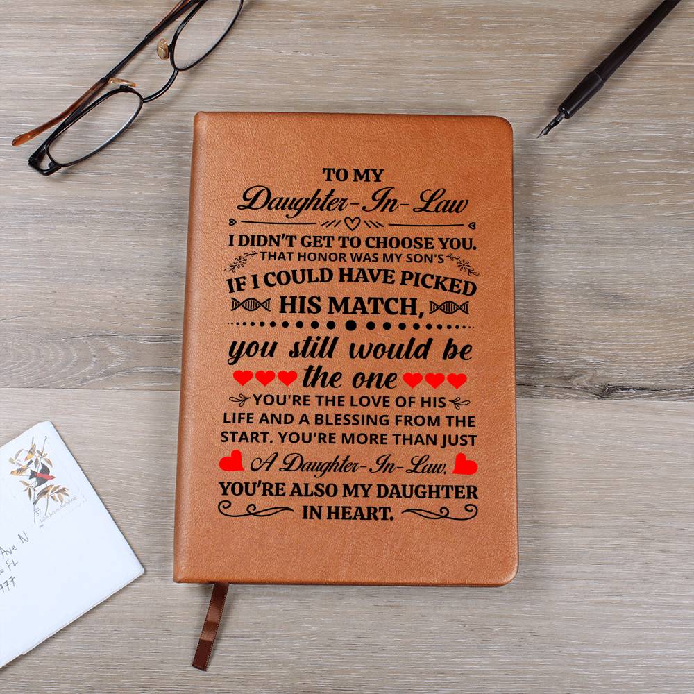 TO MY DAUGHTER IN LAW HONOR LEATHER JOURNAL