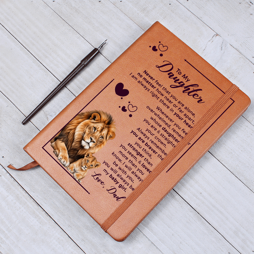 To My Daughter Leather Journal Your Crown