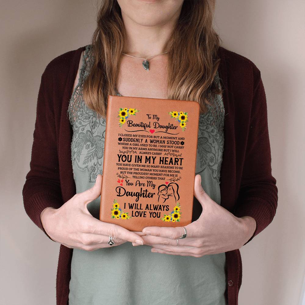 TO MY DAUGHTER PROUD LEATHER JOURNAL