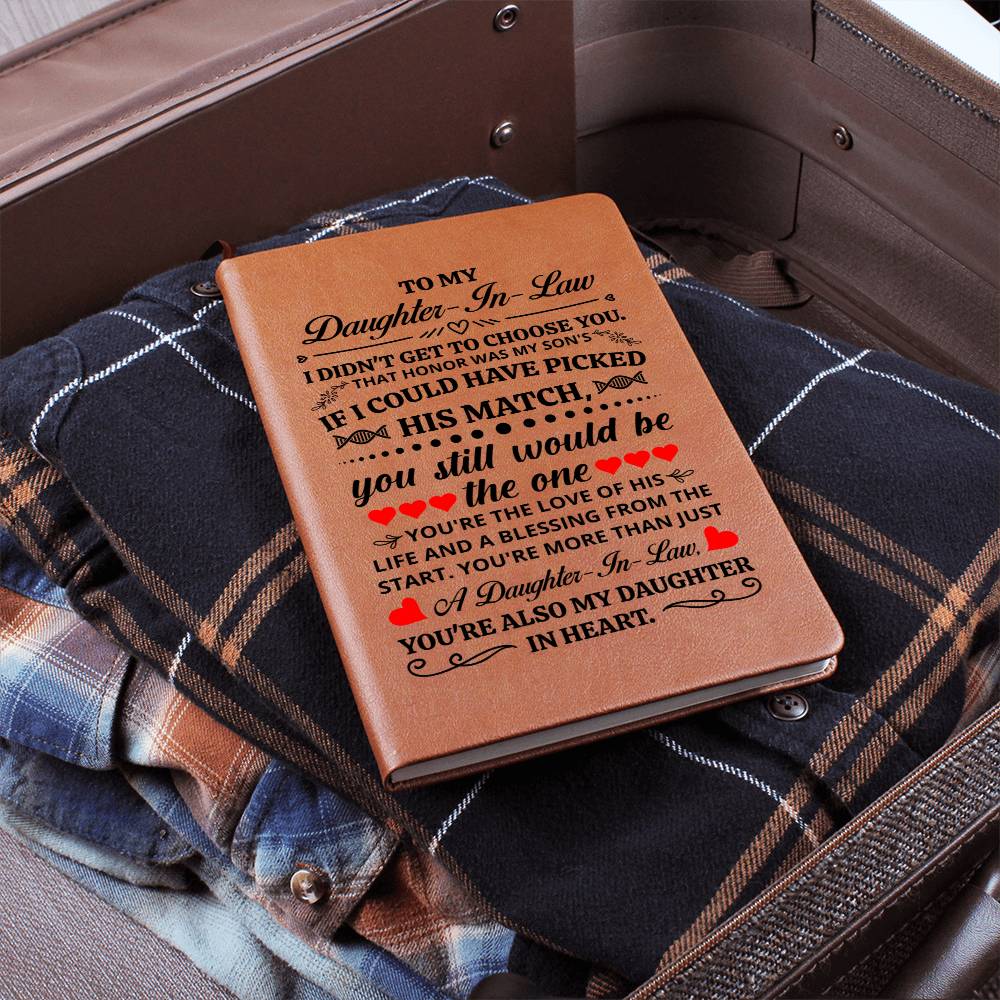 TO MY DAUGHTER IN LAW HONOR LEATHER JOURNAL