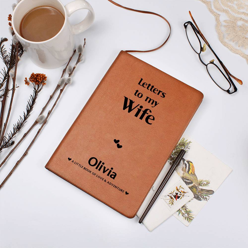 TO MY WIFE JOURNAL PERSONALIZED - NEW