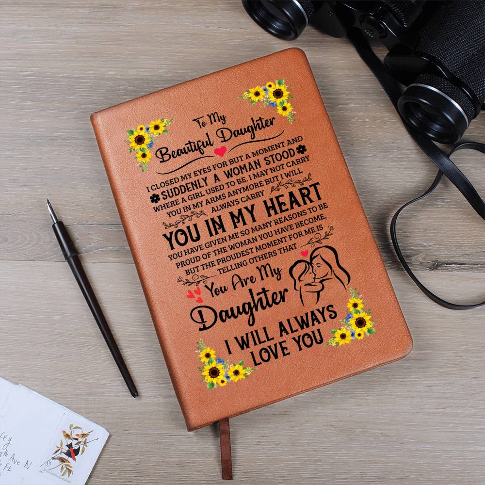 TO MY DAUGHTER PROUD LEATHER JOURNAL