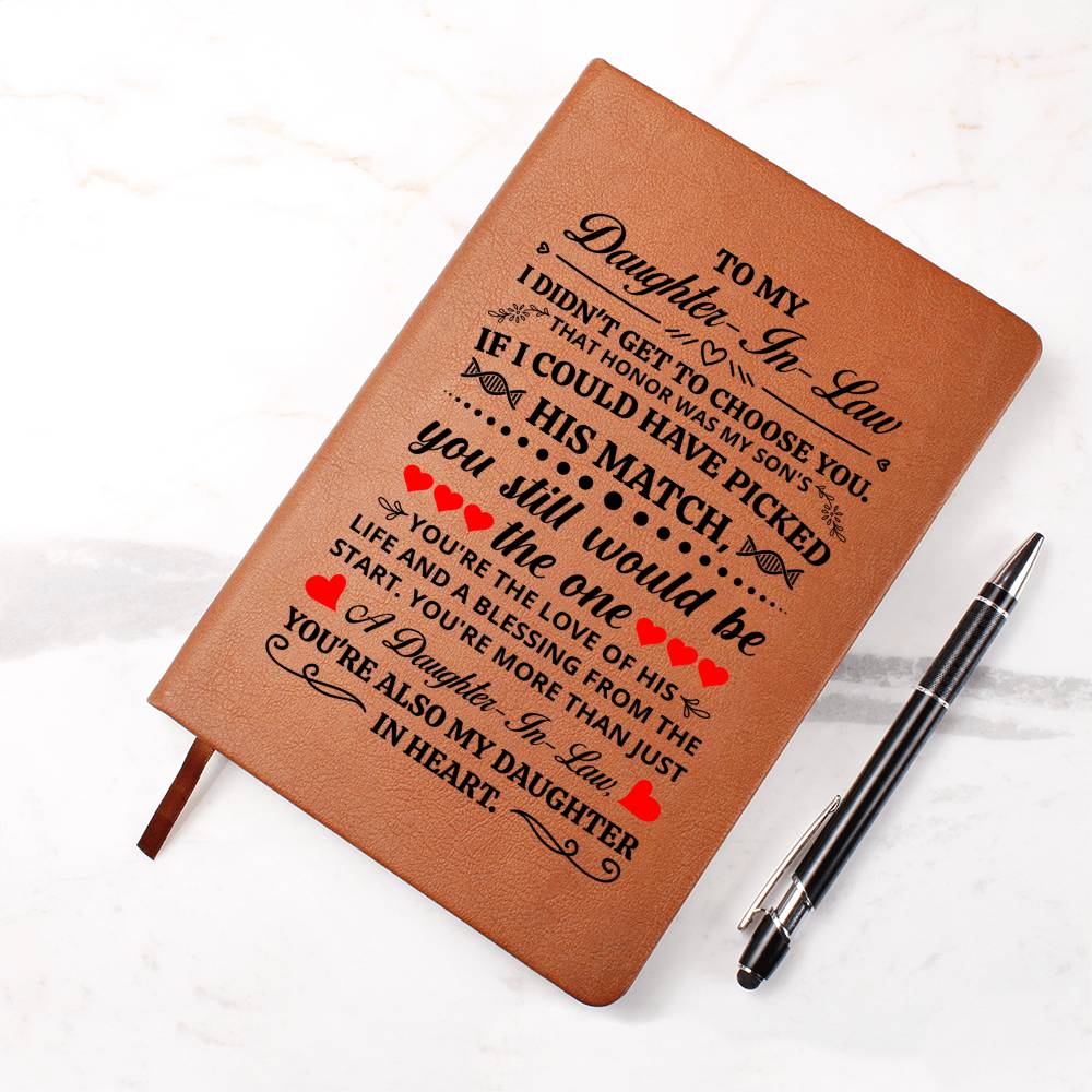 TO MY DAUGHTER IN LAW HONOR LEATHER JOURNAL