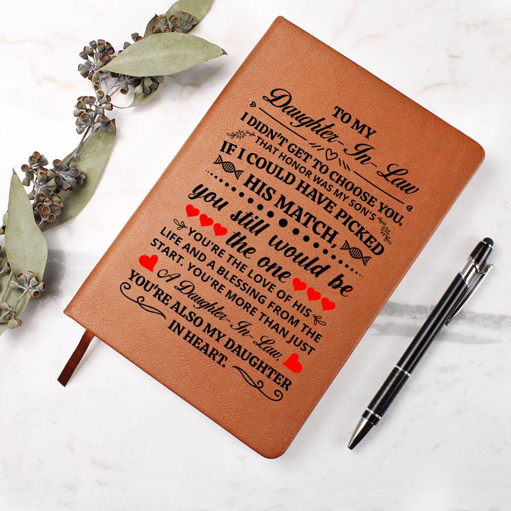TO MY DAUGHTER IN LAW HONOR LEATHER JOURNAL