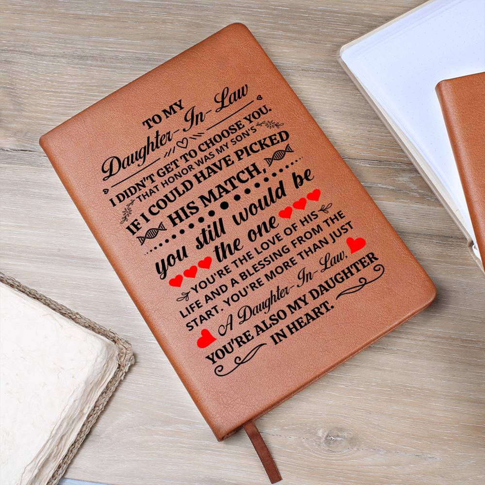 TO MY DAUGHTER IN LAW HONOR LEATHER JOURNAL