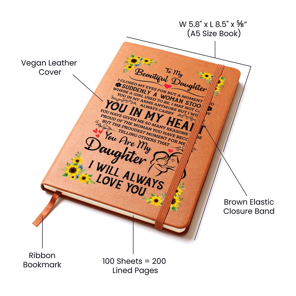 TO MY DAUGHTER PROUD LEATHER JOURNAL