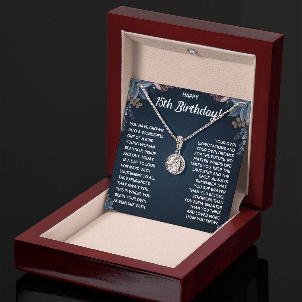 HAPPY 15TH BIRTHDAY DREAMS ETERNAL NECKLACE GIFT SET