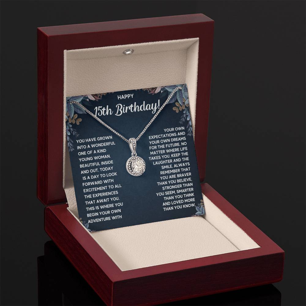 HAPPY 15TH BIRTHDAY DREAMS ETERNAL NECKLACE GIFT SET