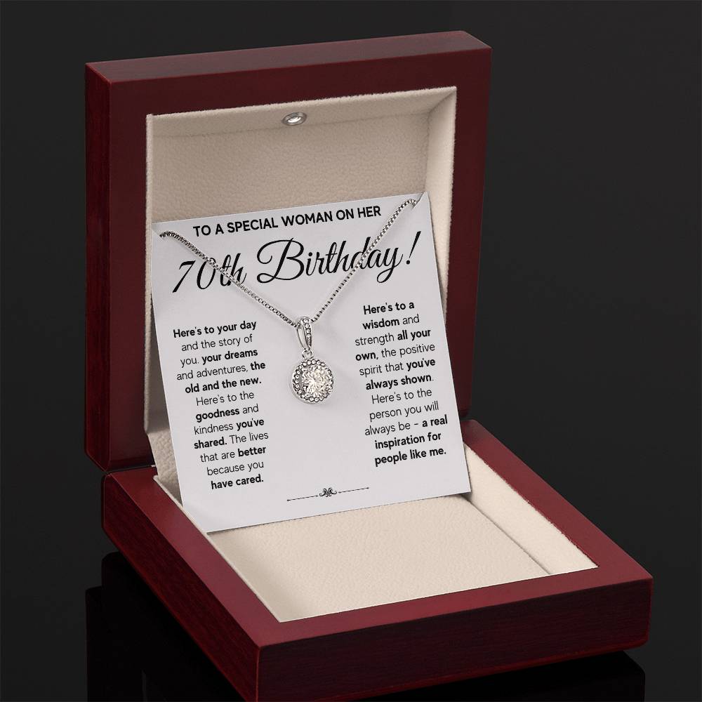 70TH BIRTHDAY WISDOM ETERNAL HOPE NECKLACE GIFT SET