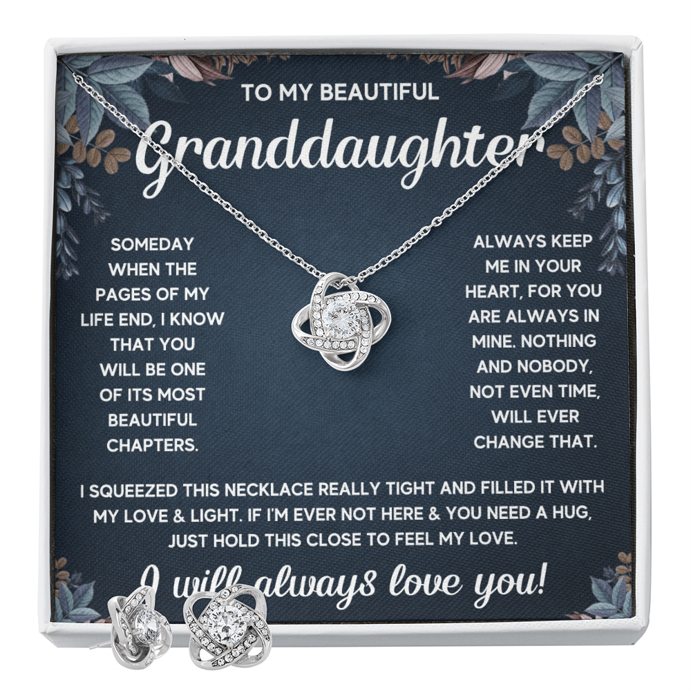 GRANDDAUGHTER SQUEEZED INTERLOCKING - KNOT EARRINGS SET