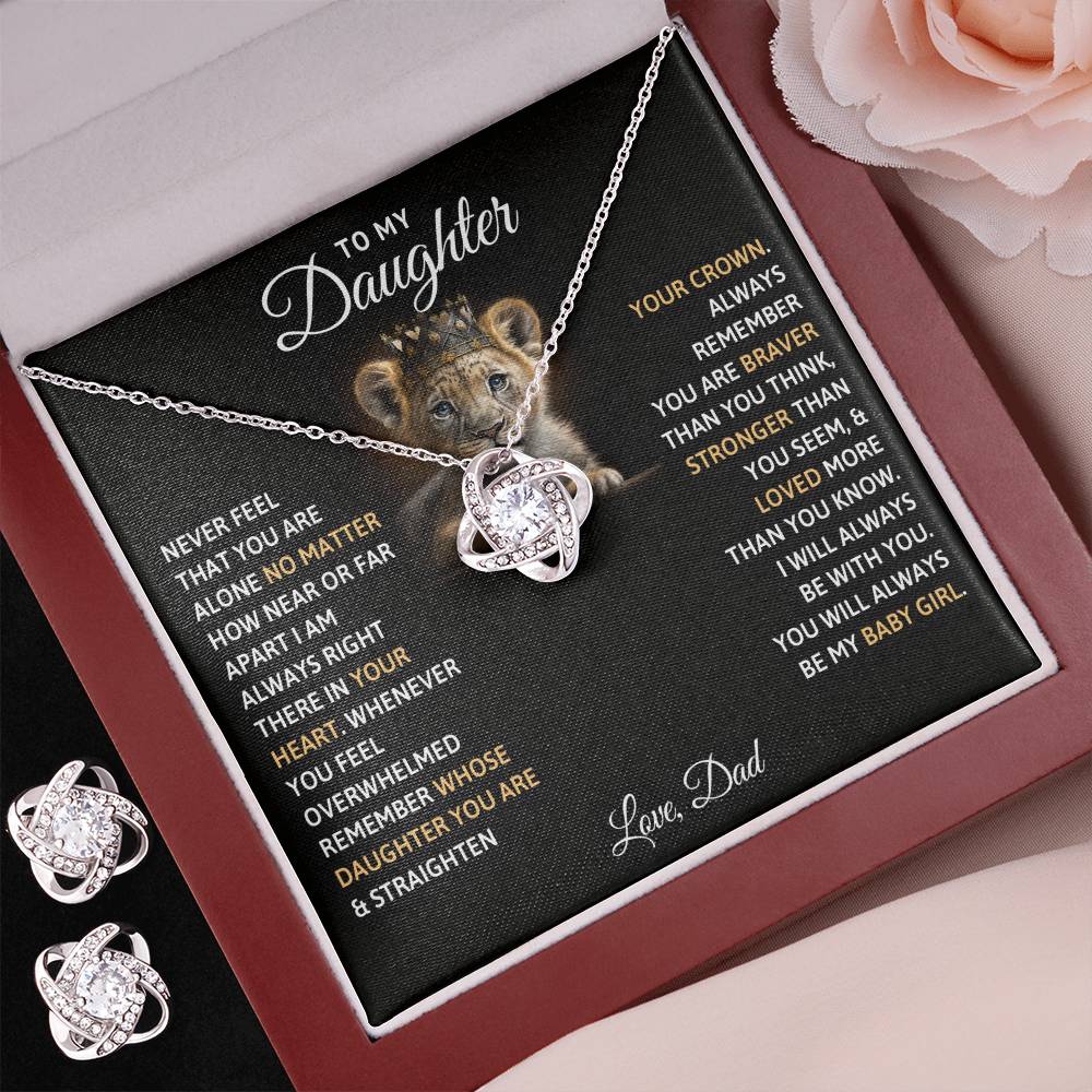 TO MY DAUGHTER BABY GIRL EARRINGS SET