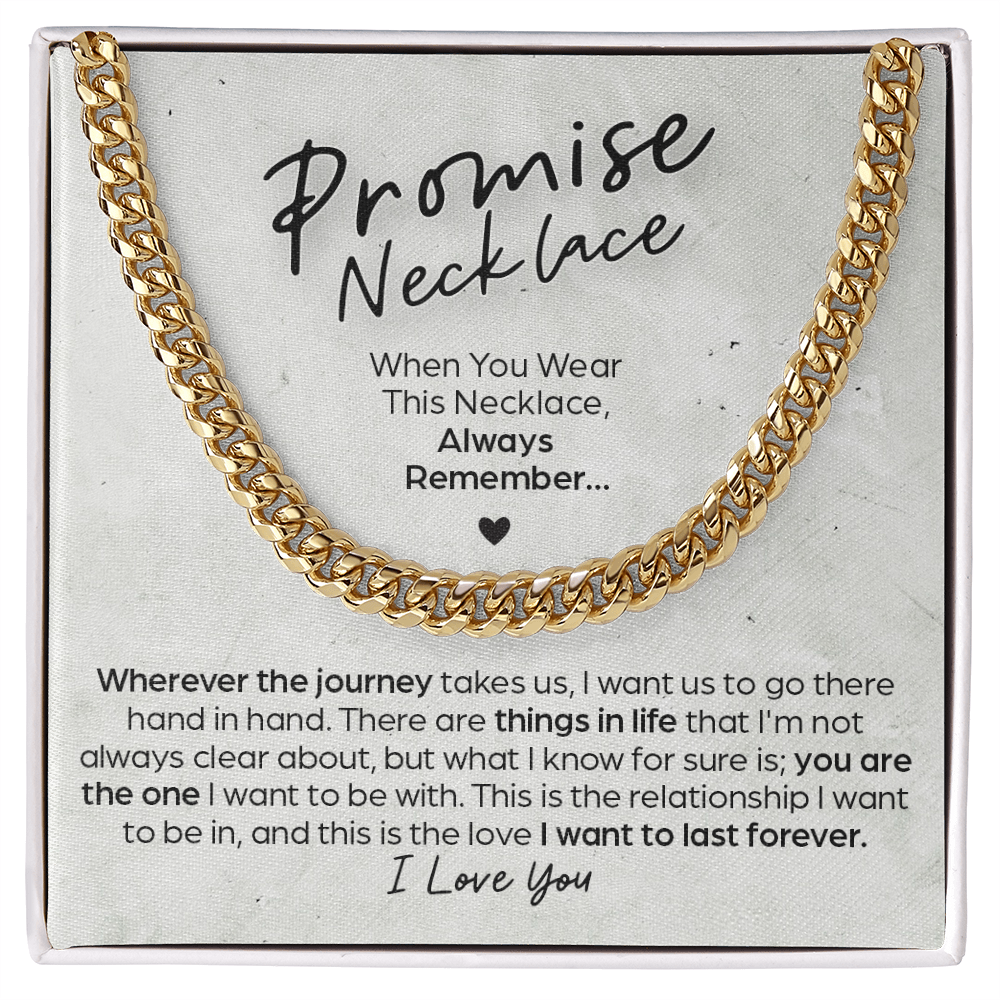 Cuban Link Chain Promise Necklace This Relationship