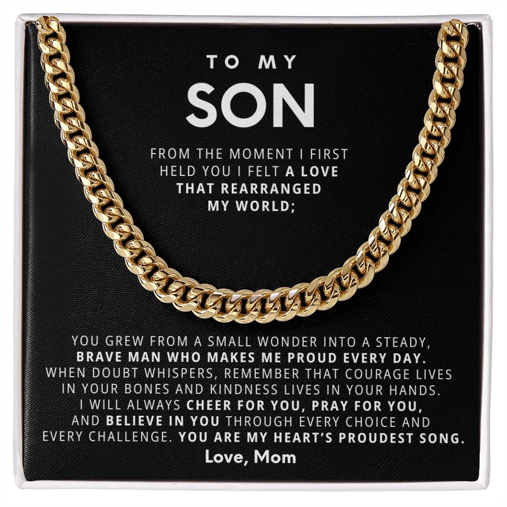 To my beloved son, You are my heart’s proudest song