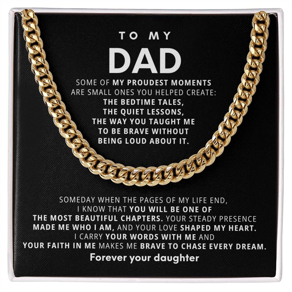 To My Dad, I carry your words with me and your faith in me makes me brave to chase every dream