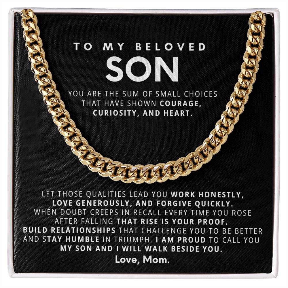To my Son, I am proud to call you my son and I will walk beside you