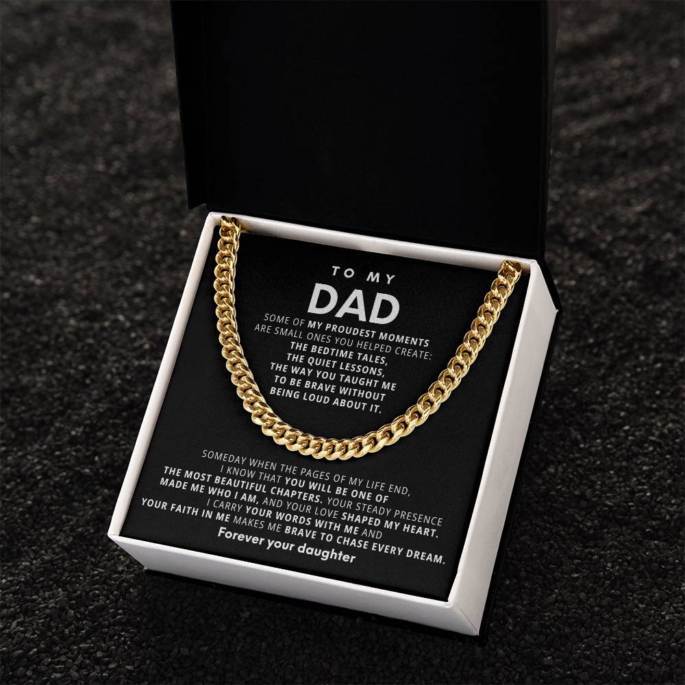 To My Dad, I carry your words with me and your faith in me makes me brave to chase every dream