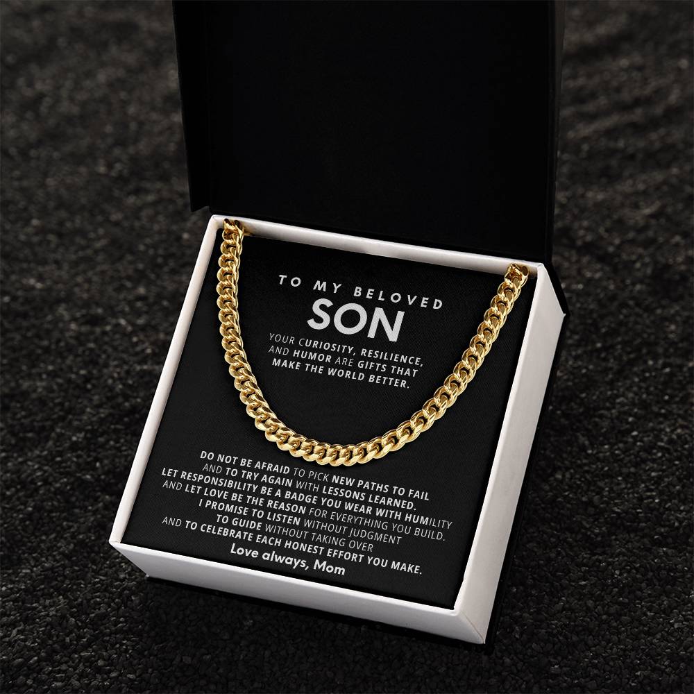 To my Son,I promise to listen without judgment