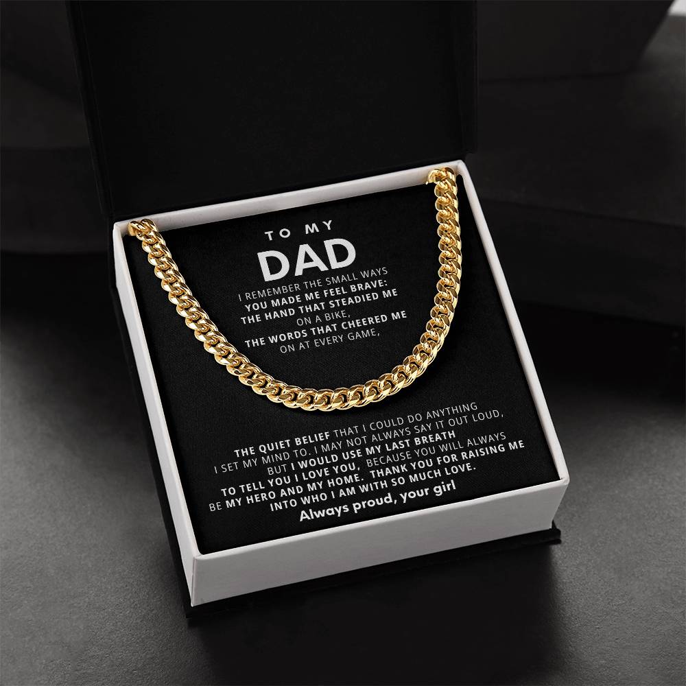 To My Dad, Thank you for raising me into who I am with so much love