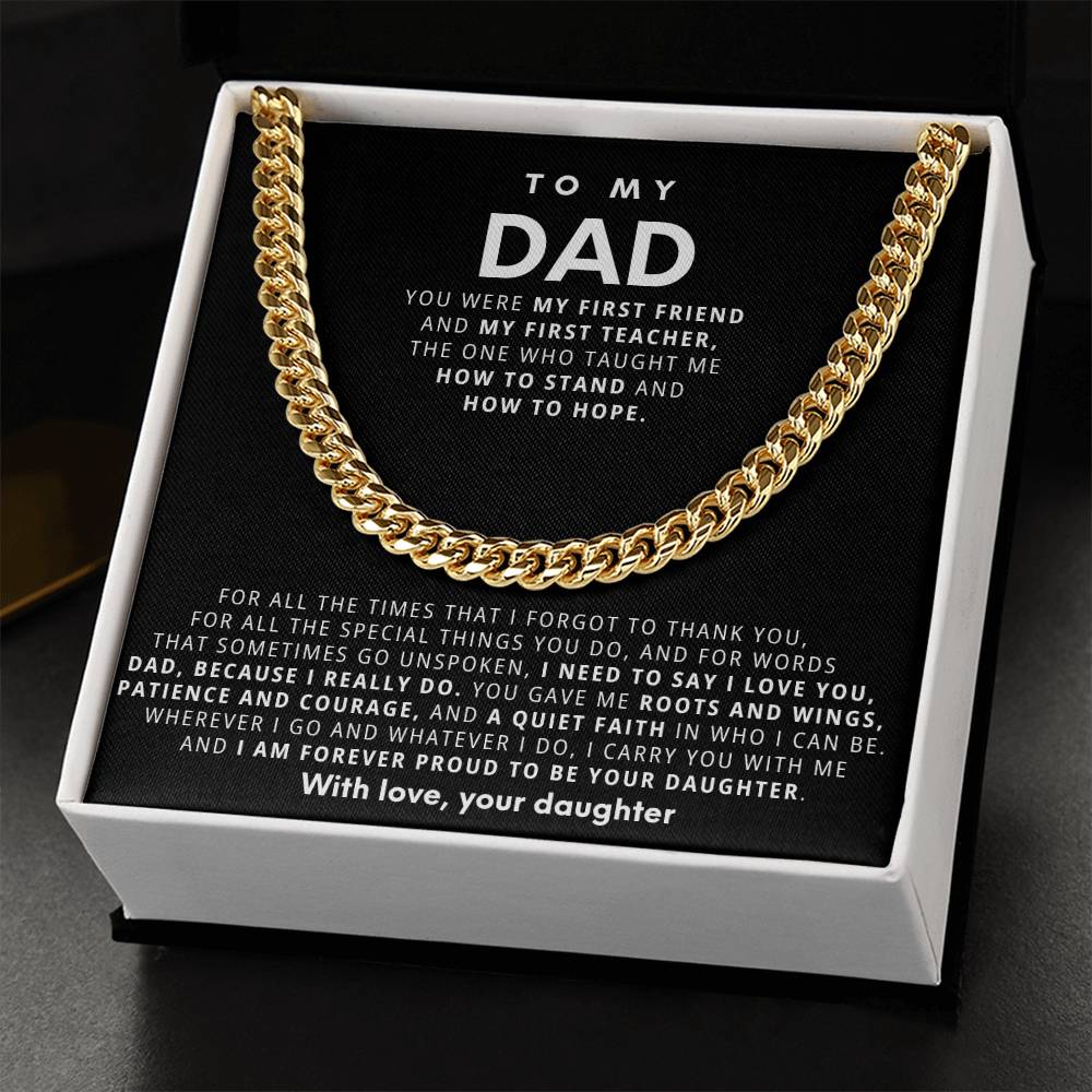 To My Dad, you were my first friend and my first teacher