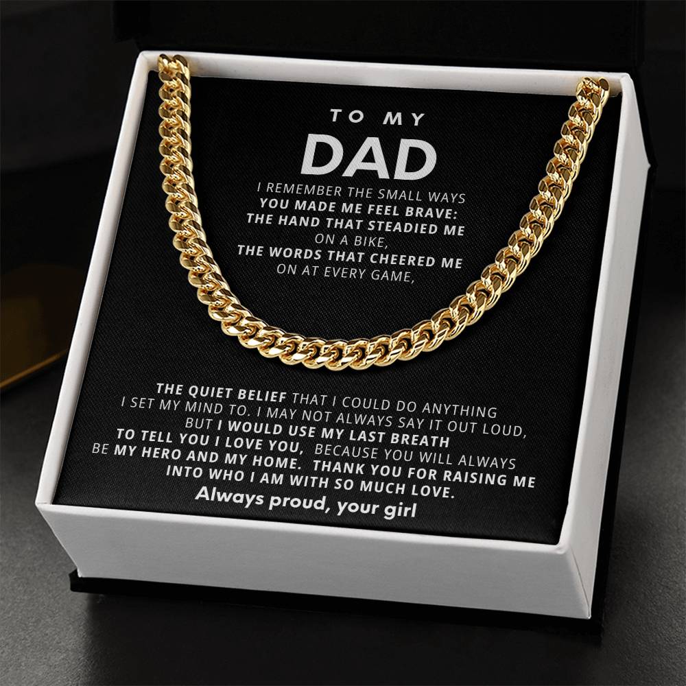 To My Dad, Thank you for raising me into who I am with so much love