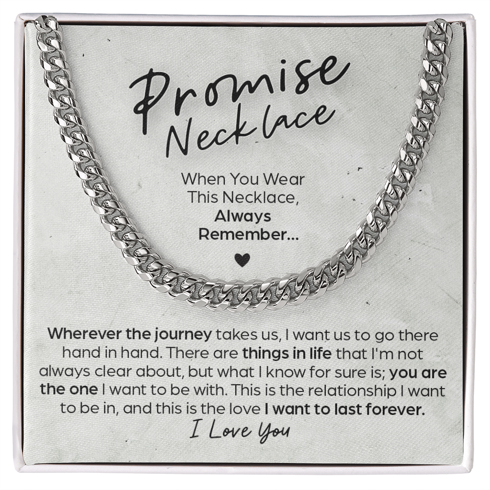 Cuban Link Chain Promise Necklace This Relationship
