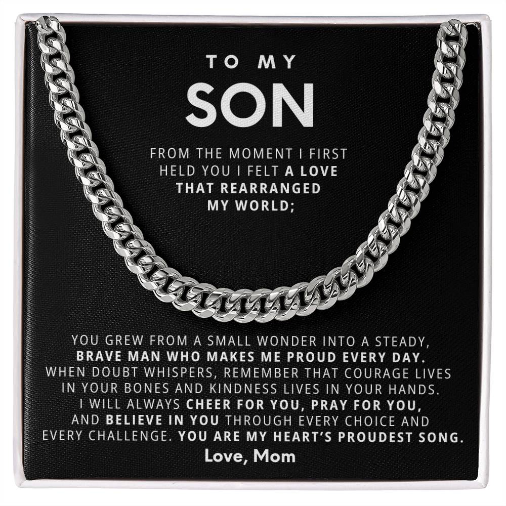To my beloved son, You are my heart’s proudest song