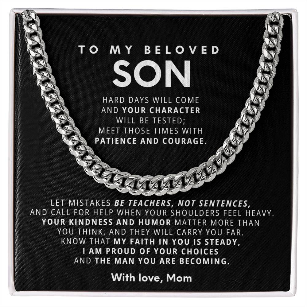 To my son, I am proud of your choices and the man you are becoming.