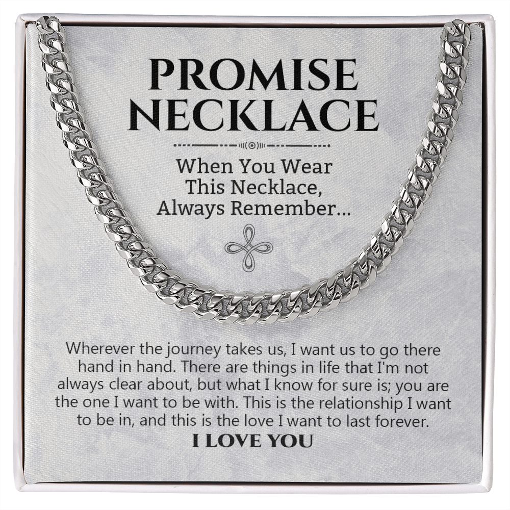 Love You Forever Promise Necklace Hand In Hand