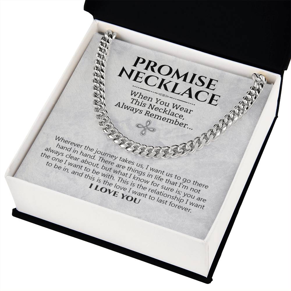Love You Forever Promise Necklace Hand In Hand