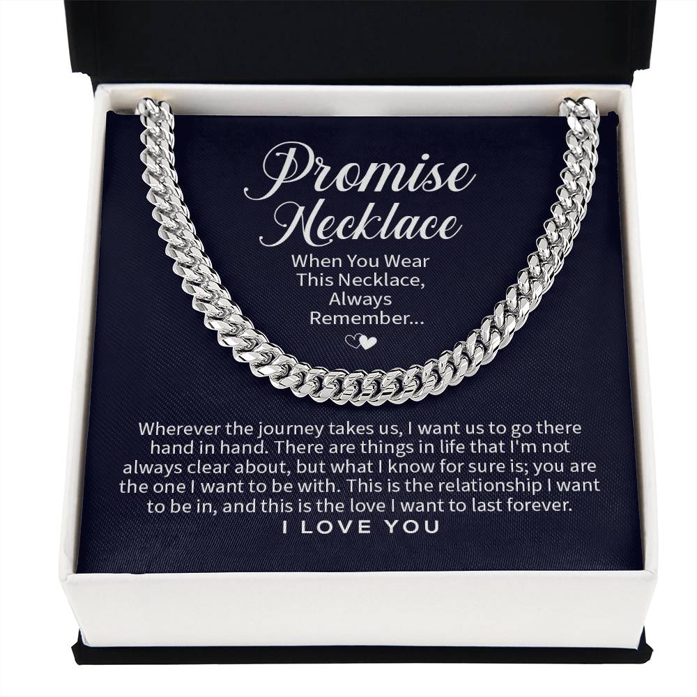 Cuban Link Chain Promise Necklace Know For Sure