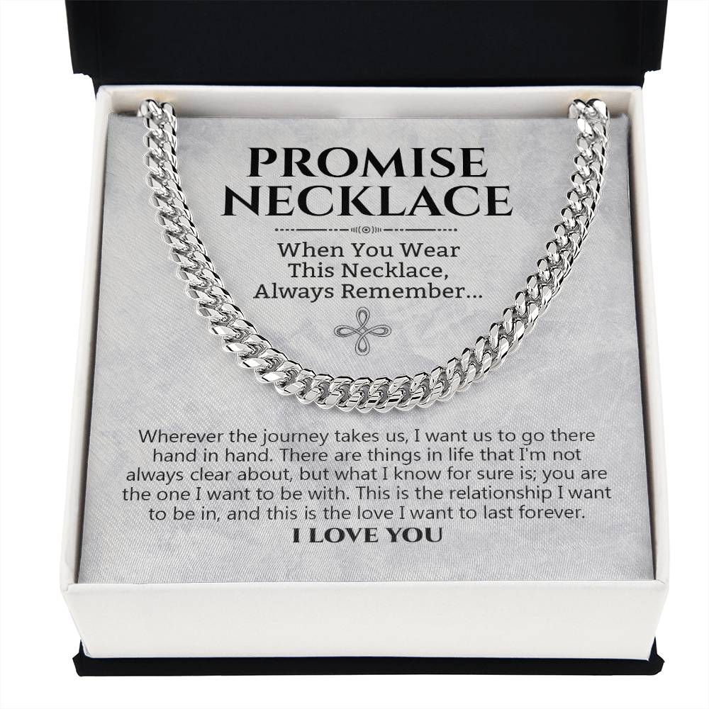 Love You Forever Promise Necklace Hand In Hand