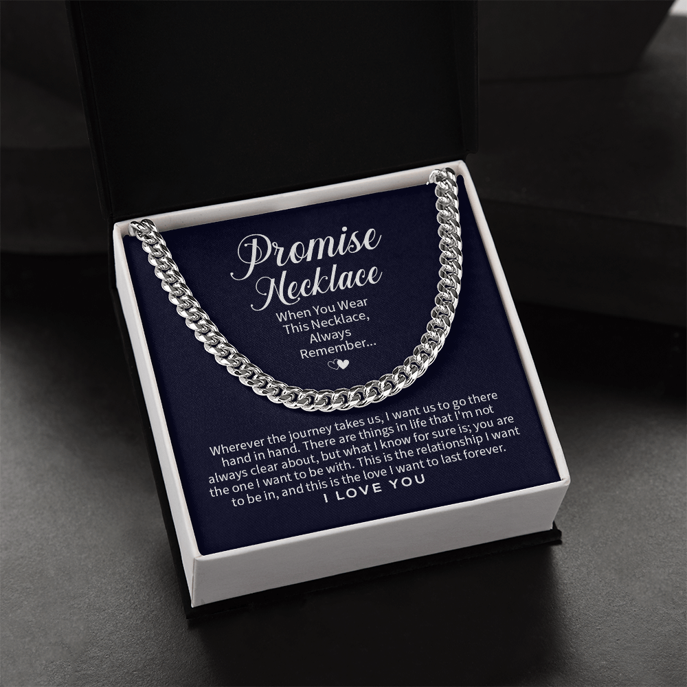 Cuban Link Chain Promise Necklace Know For Sure